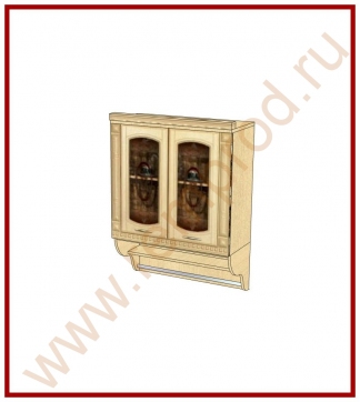 Шкаф-витрина с колоннами Кухня Глория 3 Модуль 03.11